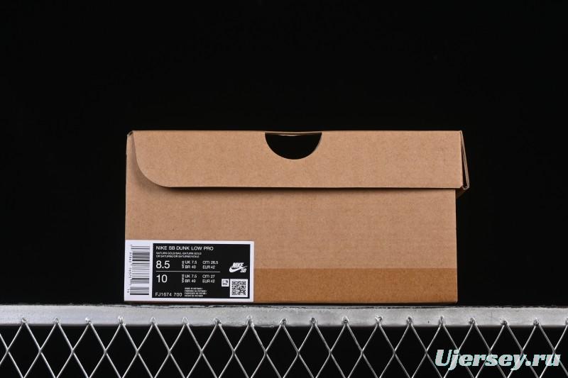 Nike SB Dunk Low Saturn Gold Low-Top Skate Shoes - FJ1674-700