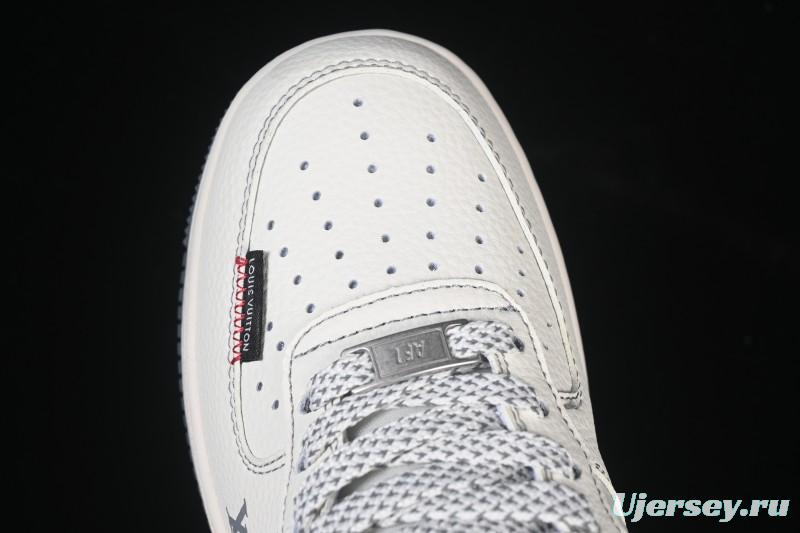Nike Air Force 1 '07 Low LV Collaboration Beige Black Woven Label Casual Sneakers - CX5050-Y08