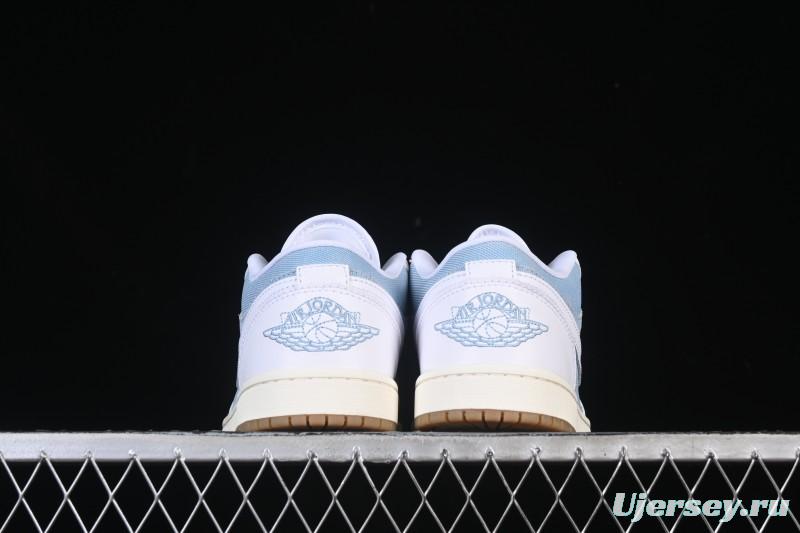 Nike Air Jordan 1 Low Denim Worn Blue Retro Basketball Shoes - HQ2004-400