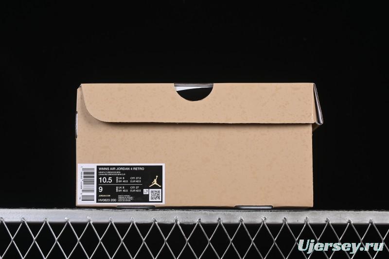 Nike Air Jordan 4 Retro Cozy Girl Warm Yellow Sneakers - HV0823-200