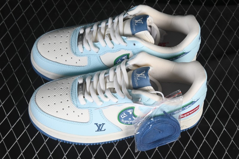 Nike Air Force 1 '07 Low LV Collaboration White Blue Casual Sneakers - YF9511-809
