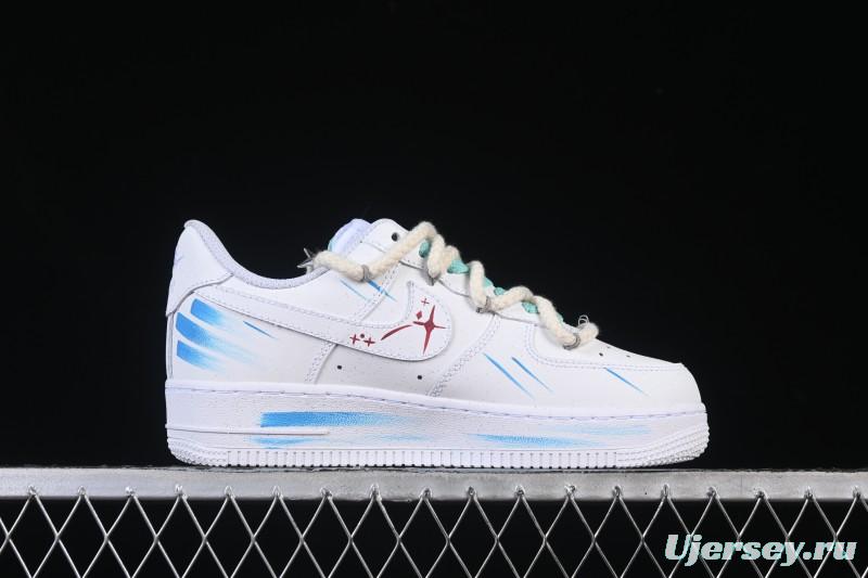 Nike Air Force 1 '07 Low Aries Hand-Painted Doodle Zodiac Series Casual Sneakers - 321-419