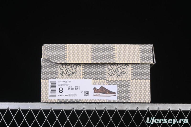 Nike Air Force 1 '07 Low LV Collaboration Coffee Gray Casual Sneakers - SC0601-563
