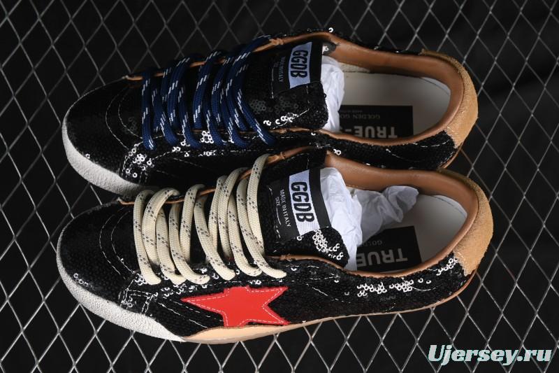 Golden Goose True Star Distressed Leather Sneakers - GGDB