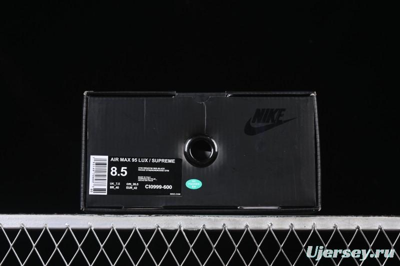 Nike Supreme x Air Max 95 Lux Retro Cushioned Running Shoes - CI0999-600