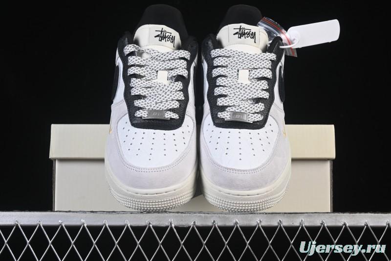 Nike Air Force 1'07 Low Casual Sneakers in White Black Gray - YF9511-805