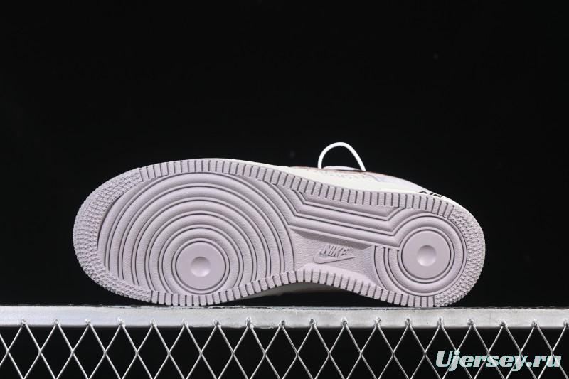 Nike Air Force 1 '07 Low Balenciaga Collaboration White Brown Casual Sneakers - YF9511-806