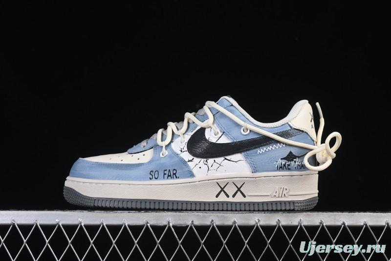 Nike Air Force 1'07 Low The Age of Cracks Hand-Drawn Graffiti Casual Sports Shoes - KS6896-555