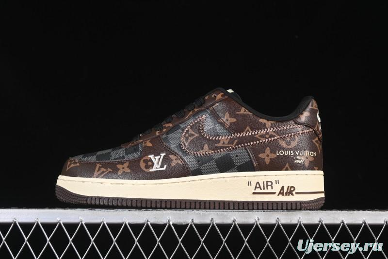 Nike Air Force 1 '07 Low LV Collaboration Coffee Gray Casual Sneakers - SC0601-563