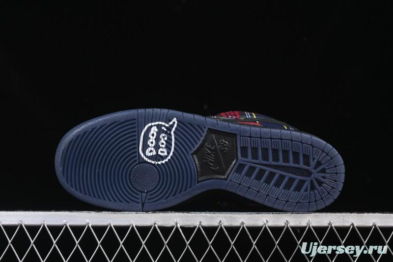 Nike SB Dunk Low Nardwuar Collaboration Scottish Plaid Low-Top Casual Skate Shoes - II1493-600