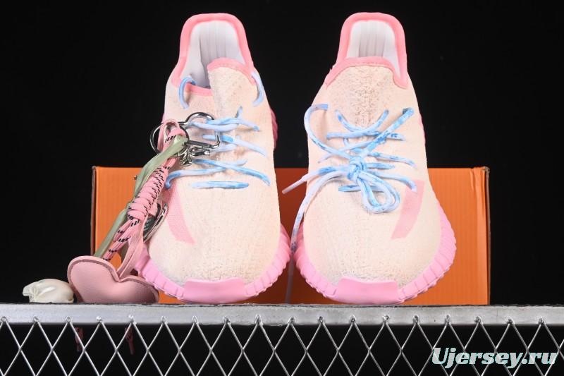 Adidas Yeezy 350 Boost V2 Running Shoes with Pink Watermelon Design - CP9366