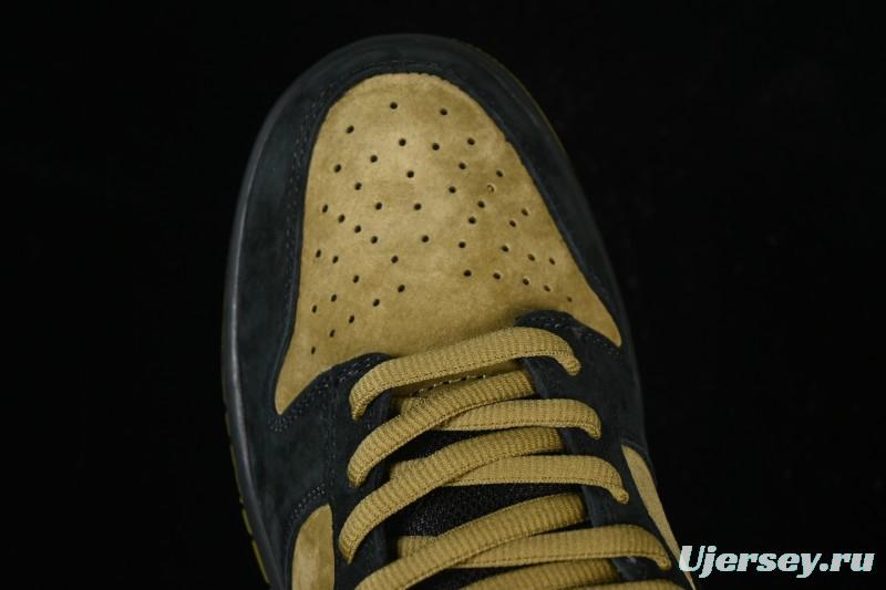 Nike Supreme x Dunk SB Dunk Low Brown Yellow Low-Top Casual Skate Shoes - HQ8487-300