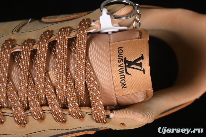 Nike Air Force 1 '07 Low LV Collaboration Wheat Print Casual Sneakers - DK0188-082