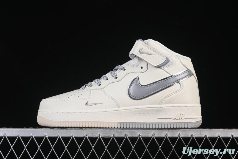 Nike Air Force 1 Mid Light Gray Two-Tone Sole All-Star Starry Sky Mid-Top Casual Skate Shoes - XL0236-232