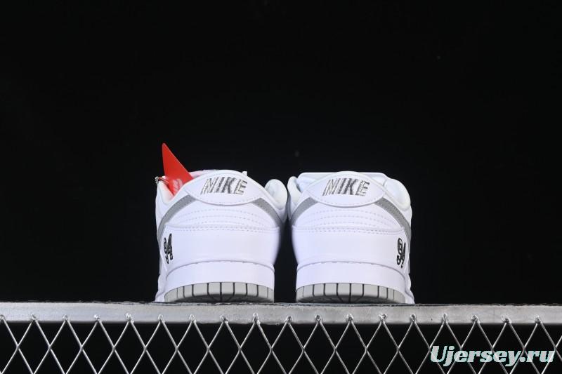 Nike Supreme x Dunk SB Dunk Low White Low-Top Casual Skate Shoes - HQ8487-100