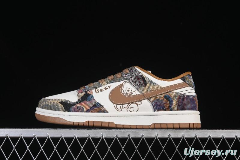Nike SB Dunk Low Retro Plush Bear Low-Top Casual Skate Shoes - SC0601-459