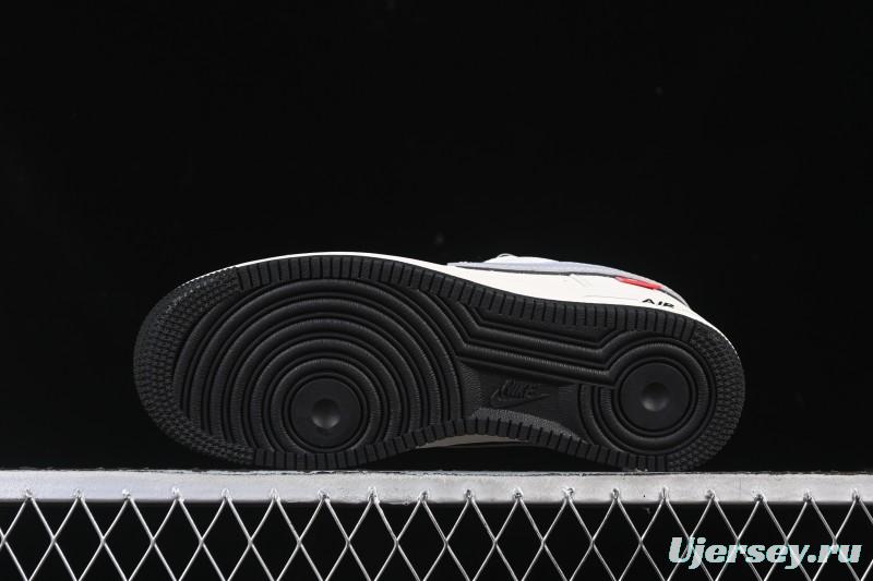 Nike Air Force 1'07 Low Beige Gray Black Letter Casual Sneakers - JS8028-018