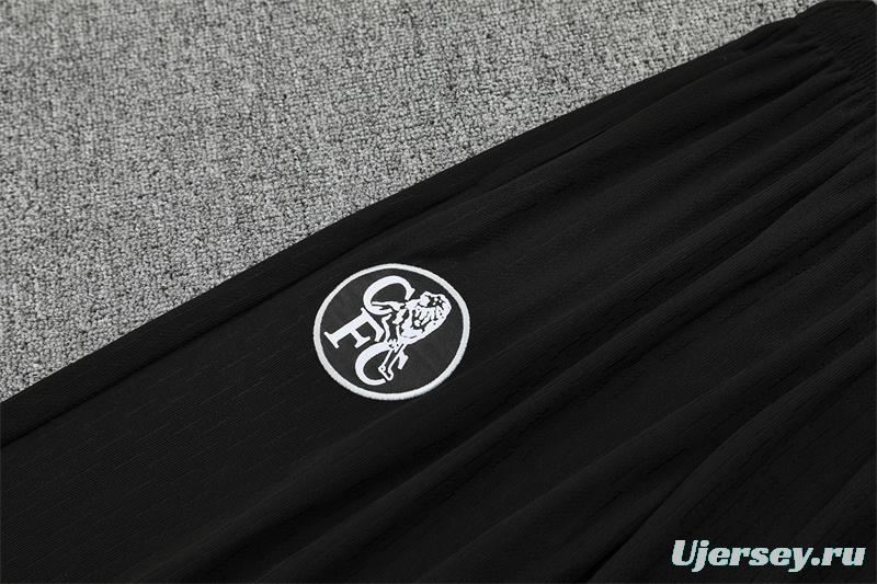 Player Version 25/26 Chelsea Black T90 Half Zipper Jacket+Long Pants