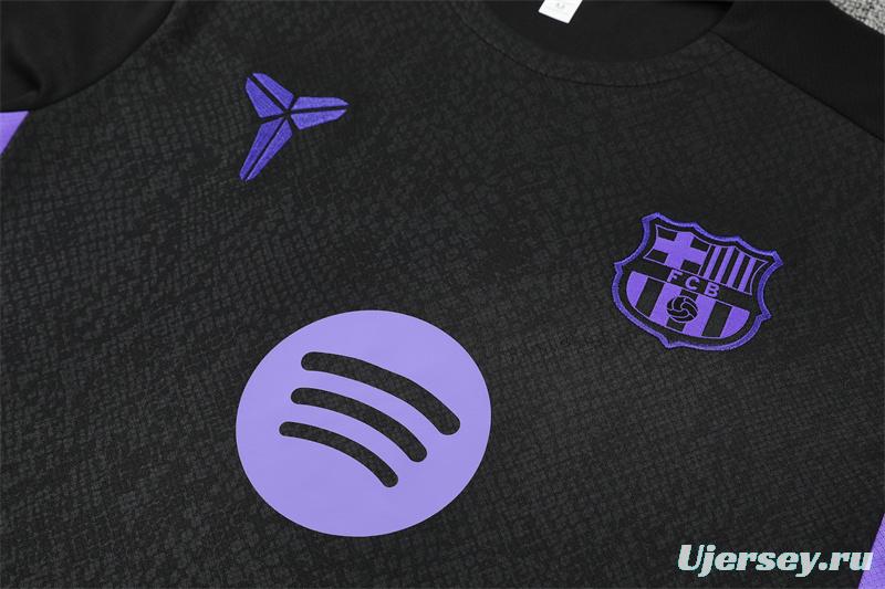 25/26 Barcelona Black Joint Edition with XS Short Sleeve+Soccer Shorts