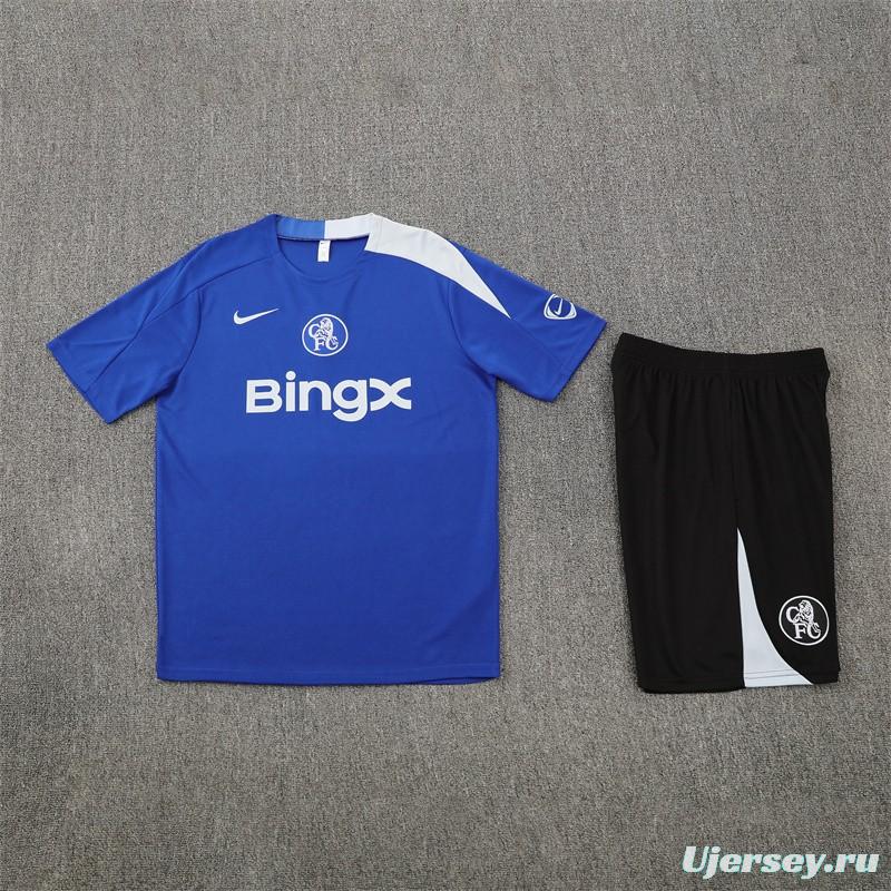 25/26 Chelsea Blue T90 with XS Short Sleeve+Soccer Shorts