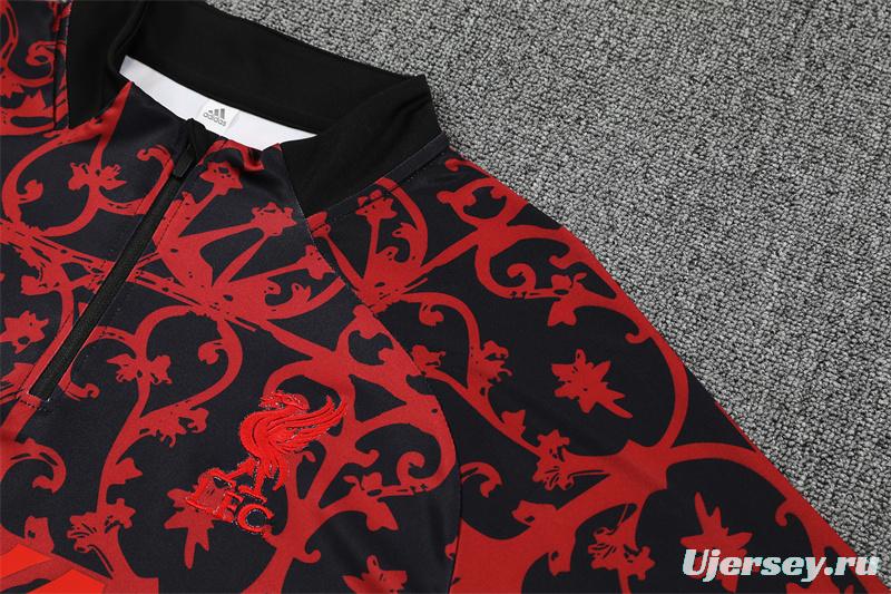 25/26 Liverpool Red Camouflage Half Zipper Jacket+Long Pants