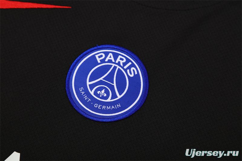 25/26 PSG Black T90 with XS Short Sleeve+Soccer Shorts
