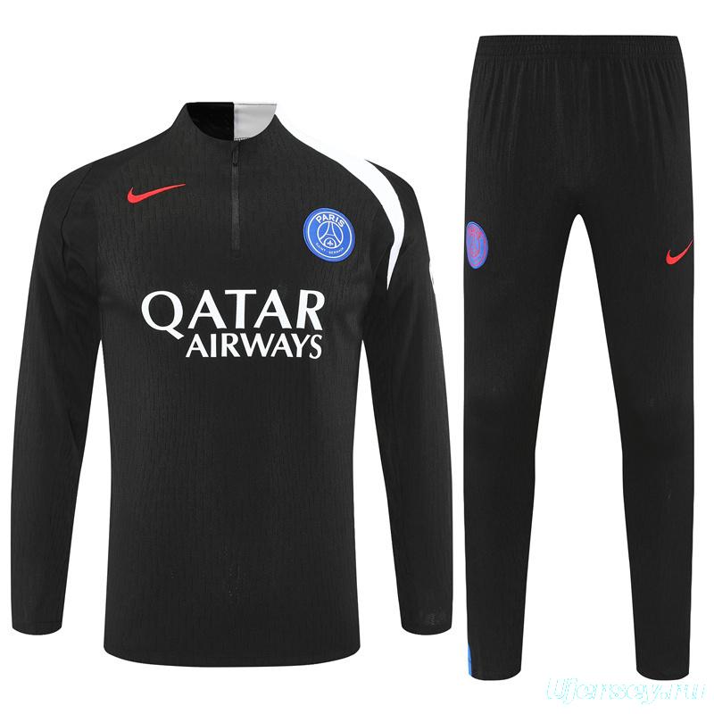 Player Version 25/26 PSG Black T90 Half Zipper Jacket+Long Pants