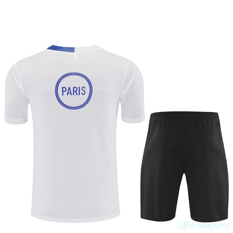 25/26 PSG White T90 with XS Short Sleeve+Soccer Shorts