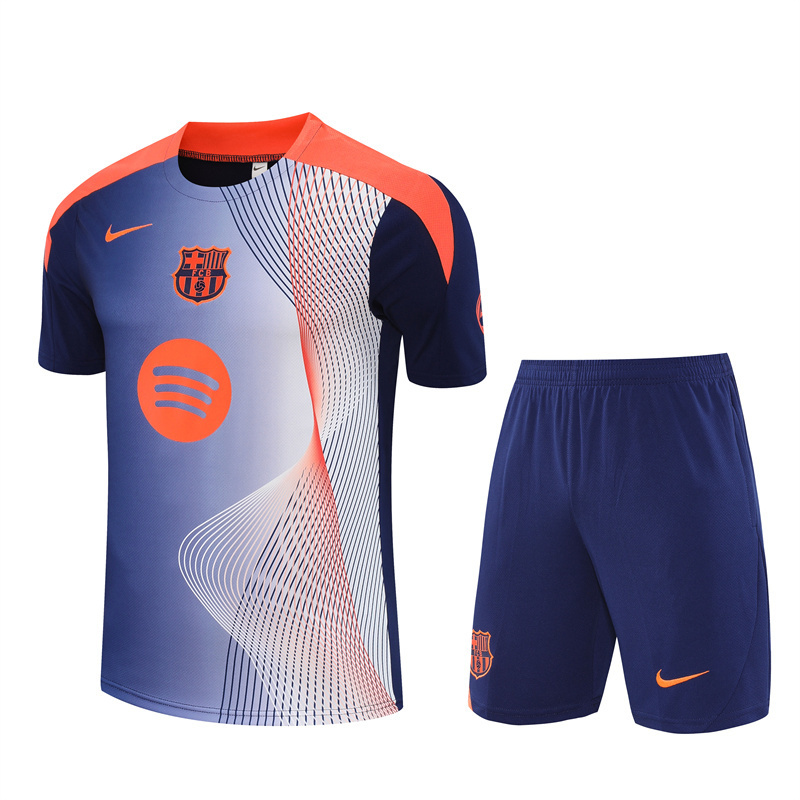 25/26 Barcelona Royal Blue Camouflage T90 Short Sleeve Jersey+Shorts