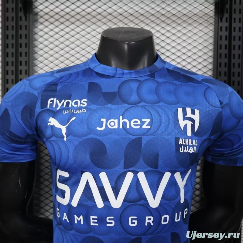 Player Version 25/26 Al Hilal Pre-Match Blue Jersey