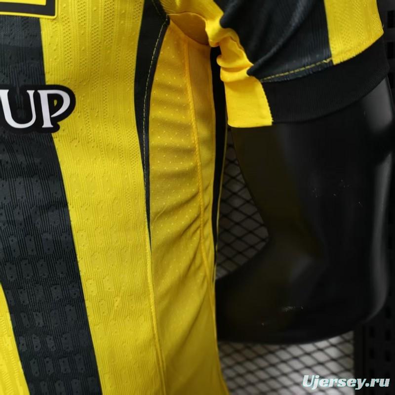 Player Version 25/26 Al Ittihad Home Jersey With New Sponsor