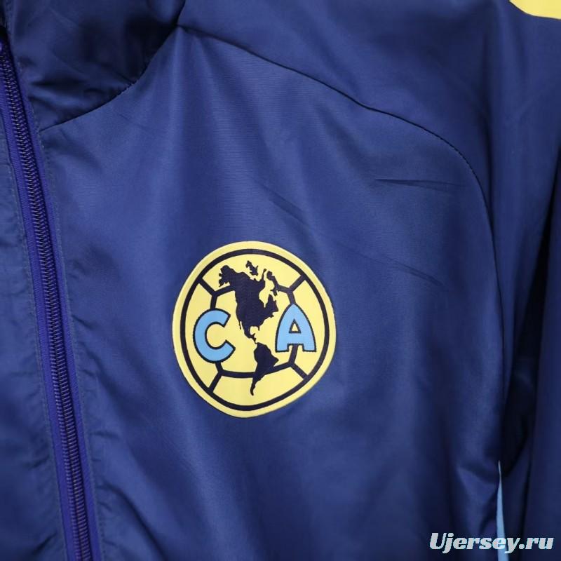 25/26 Club America Blue Windbreaker (with Inner Lining)