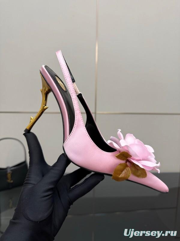 Saint Laurent 25FW Spring Collection Rose Thorn High Heels - KFY00320