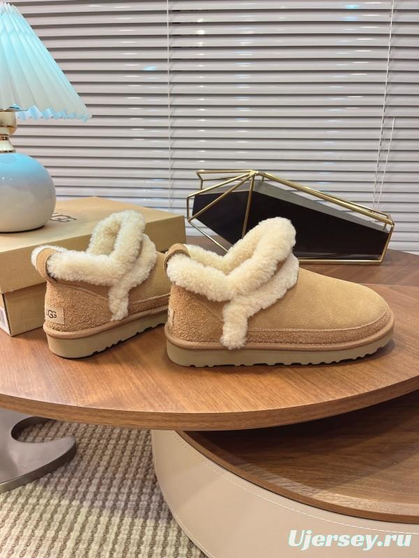 UGG 2025/SS Snow Boots with High-End Lamb Fur Collar Design - MJ00251