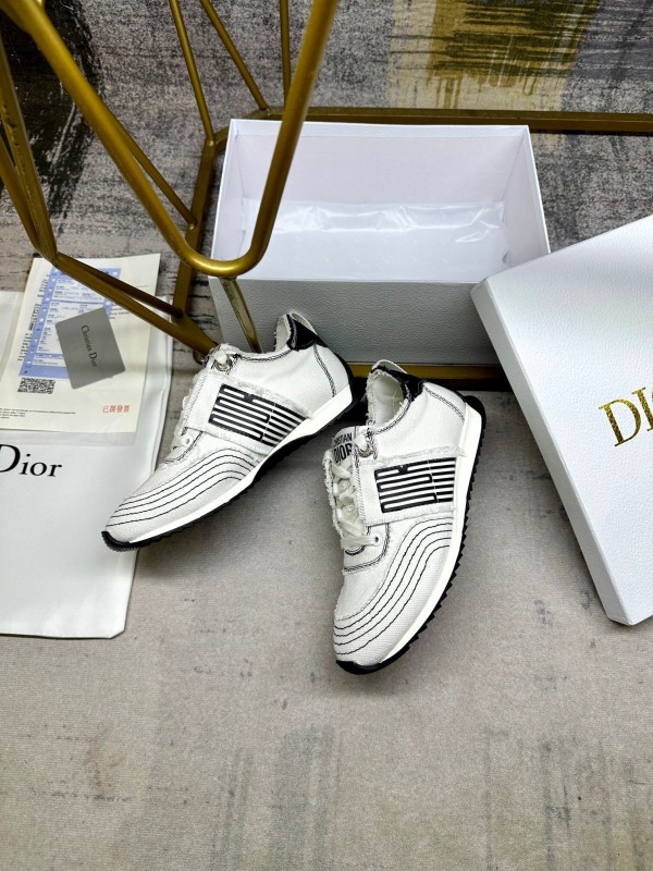 Dior Fall 2025/SS Classic Retro Canvas Sneakers with Fringe Details - LY00270