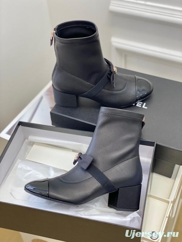 Chanel 2025/SS Autumn Winter Bow Mary Jane Ankle Boots - LY00320