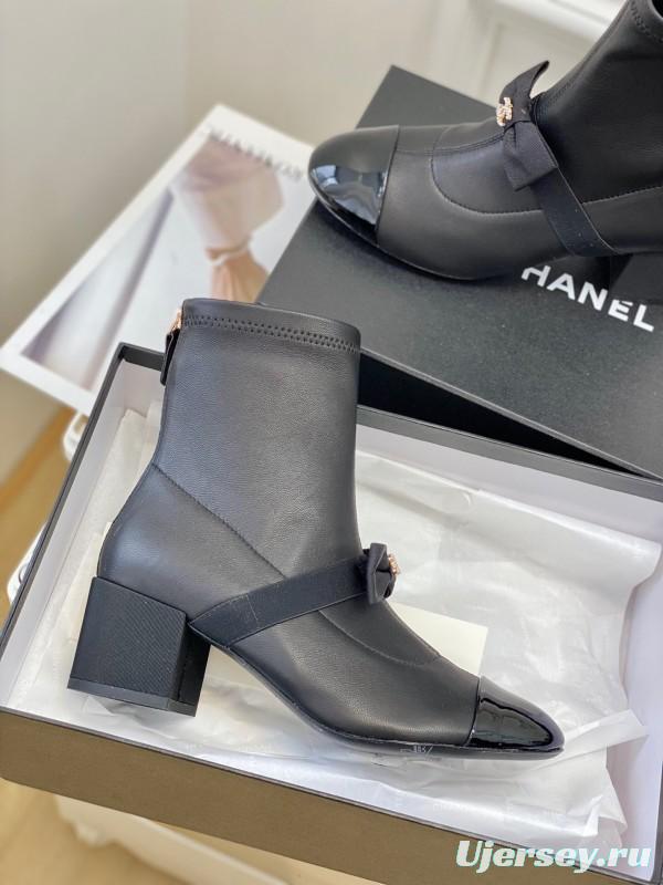 Chanel 2025/SS Autumn Winter Bow Mary Jane Ankle Boots - LY00320