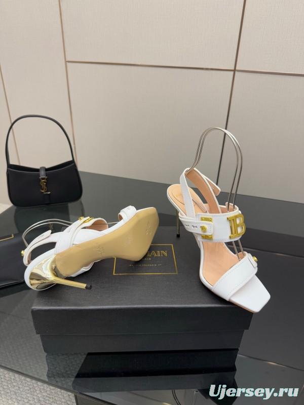 Balmain 2025/SS Metal Heel High Heel Sandals - KFY00320