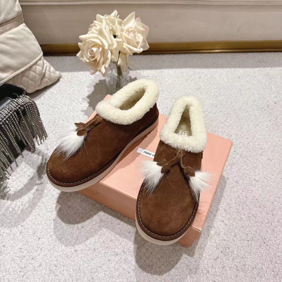 MIU MIU 2025 SS Korean Style Popular Small Potato Snow Boots Upgraded Version - LY00290