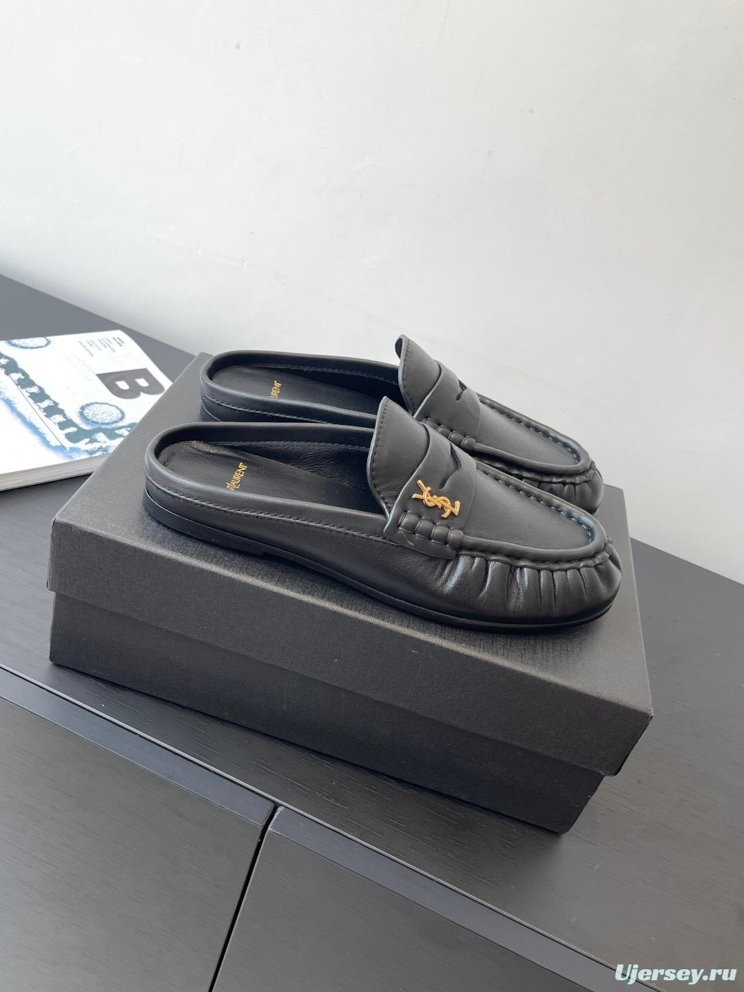 Saint Laurent Classic Loafer Mule Flats - KFY00320