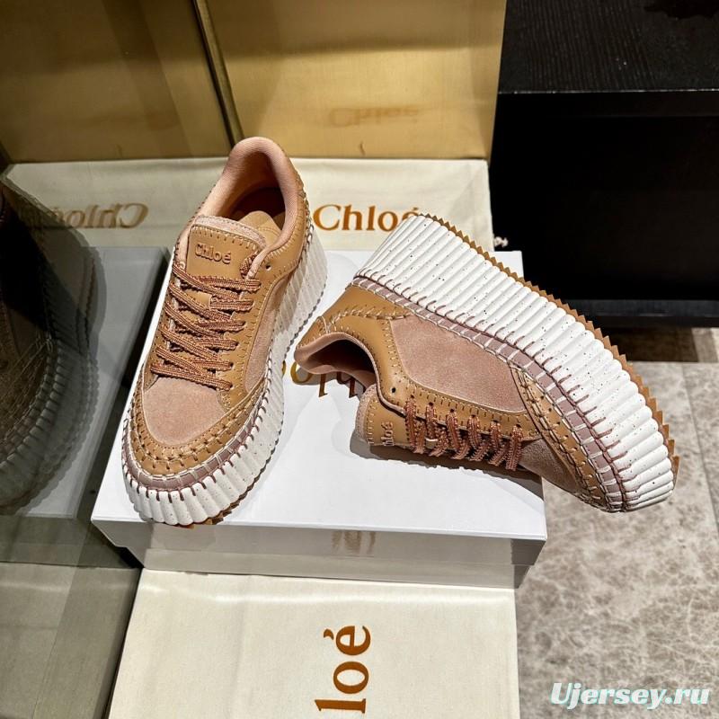 Chloe 2025/SS Hand-Stitched Mark Line Casual Shoes - LY00350
