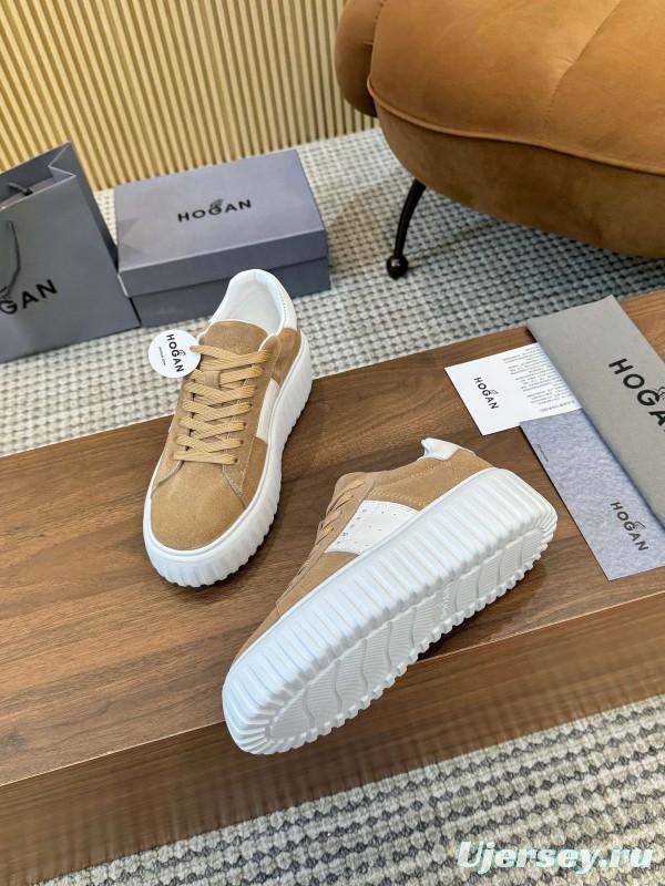 Hogan H-STRIPES Series Couple Thick Sole Biscuit Shoes Airship Shoes Casual Sneakers - AS00310