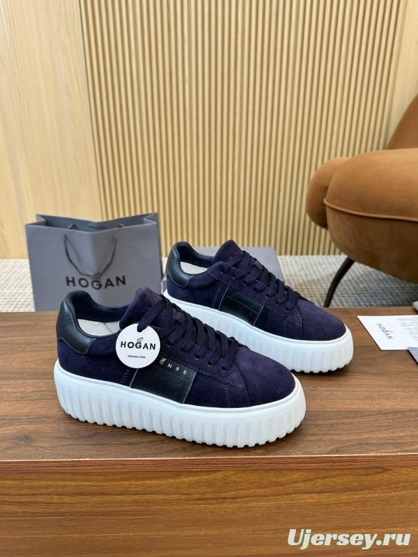 Hogan H-STRIPES Series Couple Thick Sole Biscuit Sneakers Urban Leisure Shoes - AS00310