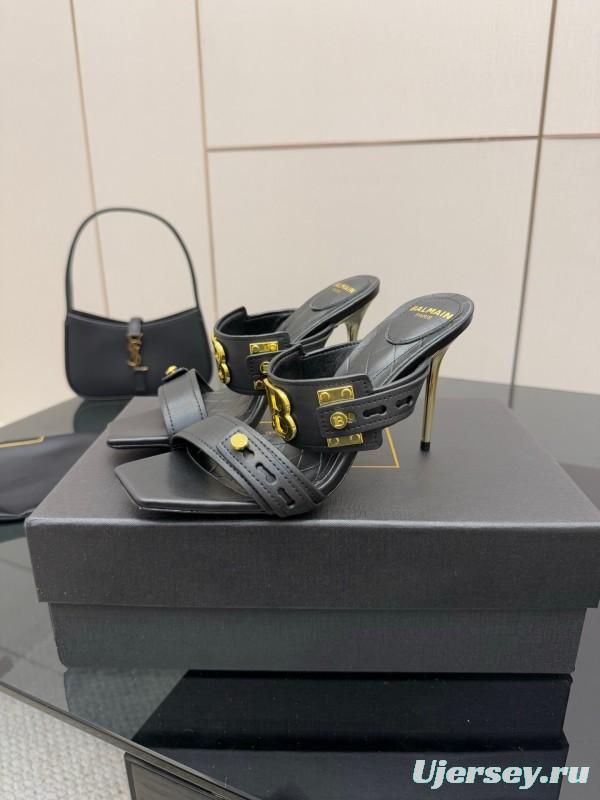 Balmain Metal Heel High Heel Sandals - KFY00320