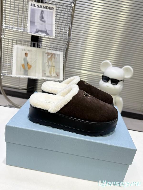 Prada Spring-Summer 2025 Premium Fur Slippers - KFY00280