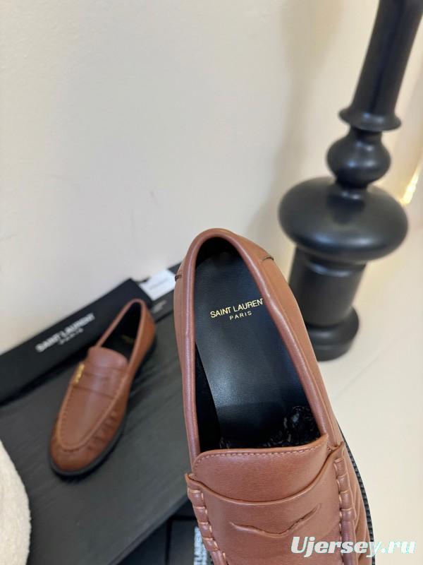 Saint Laurent Classic Loafer Leather Shoes - KFY00350