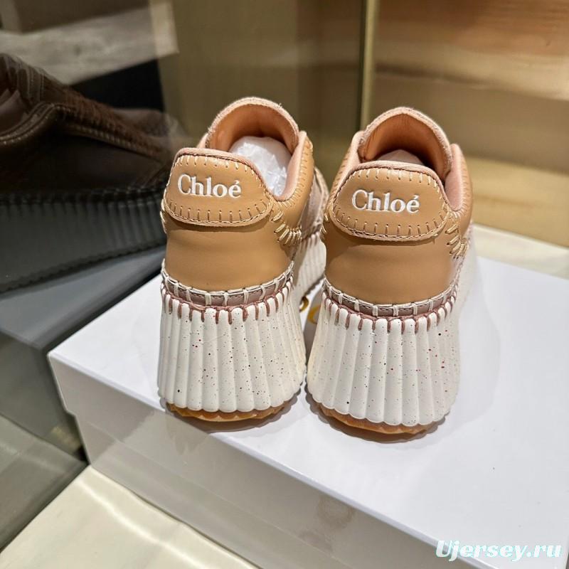 Chloe 2025/SS Hand-Stitched Mark Line Casual Shoes - LY00350