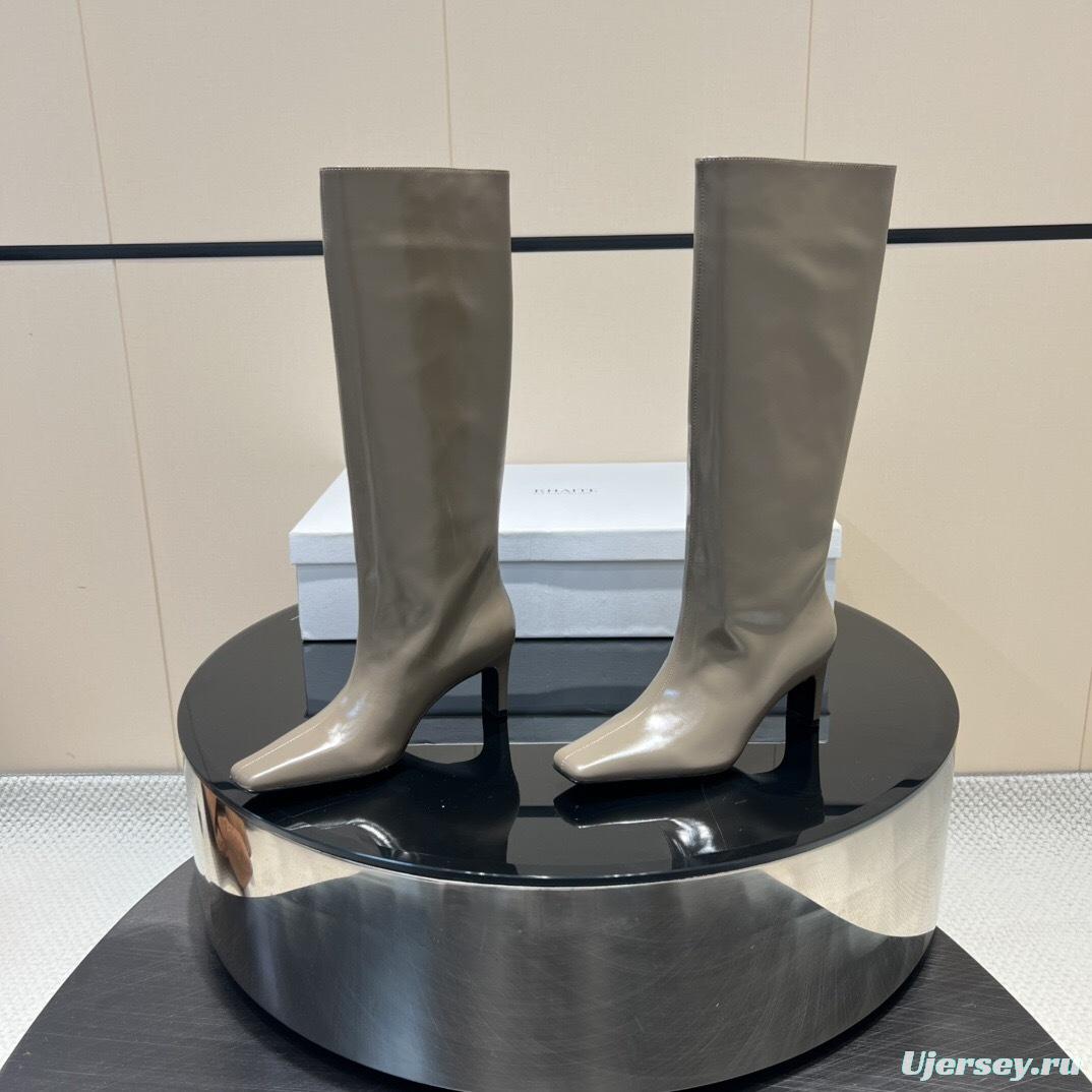 Khaite 2025/SS Square Toe Slip-On High Boots - KFY00490