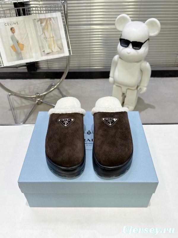 Prada Spring-Summer 2025 Premium Fur Slippers - KFY00280