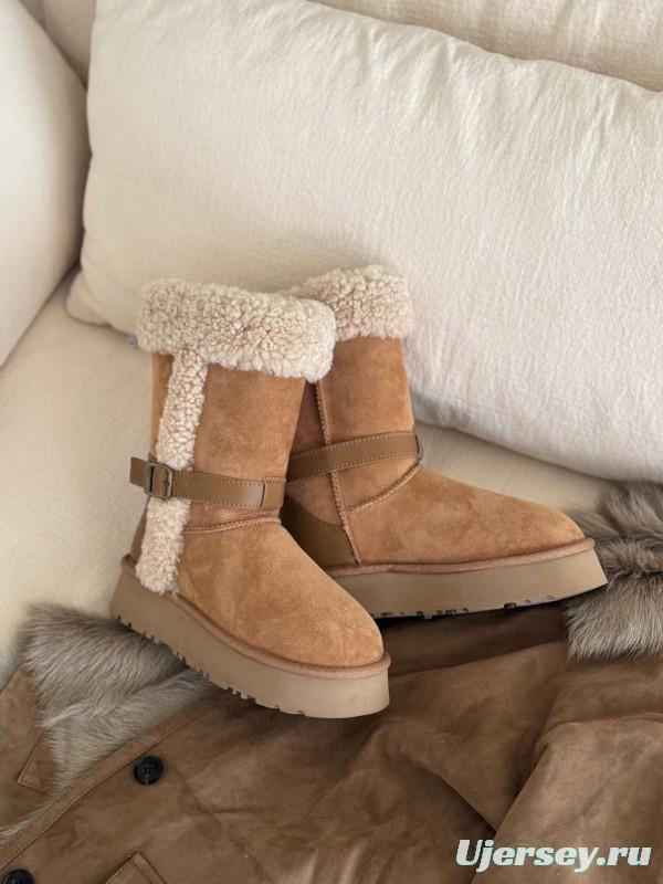 Adidas Curly Fur Thick Sole Little Knight Boots - AS00370